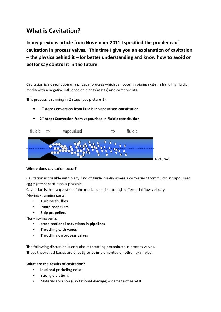 What is cavitation What is cavitation
